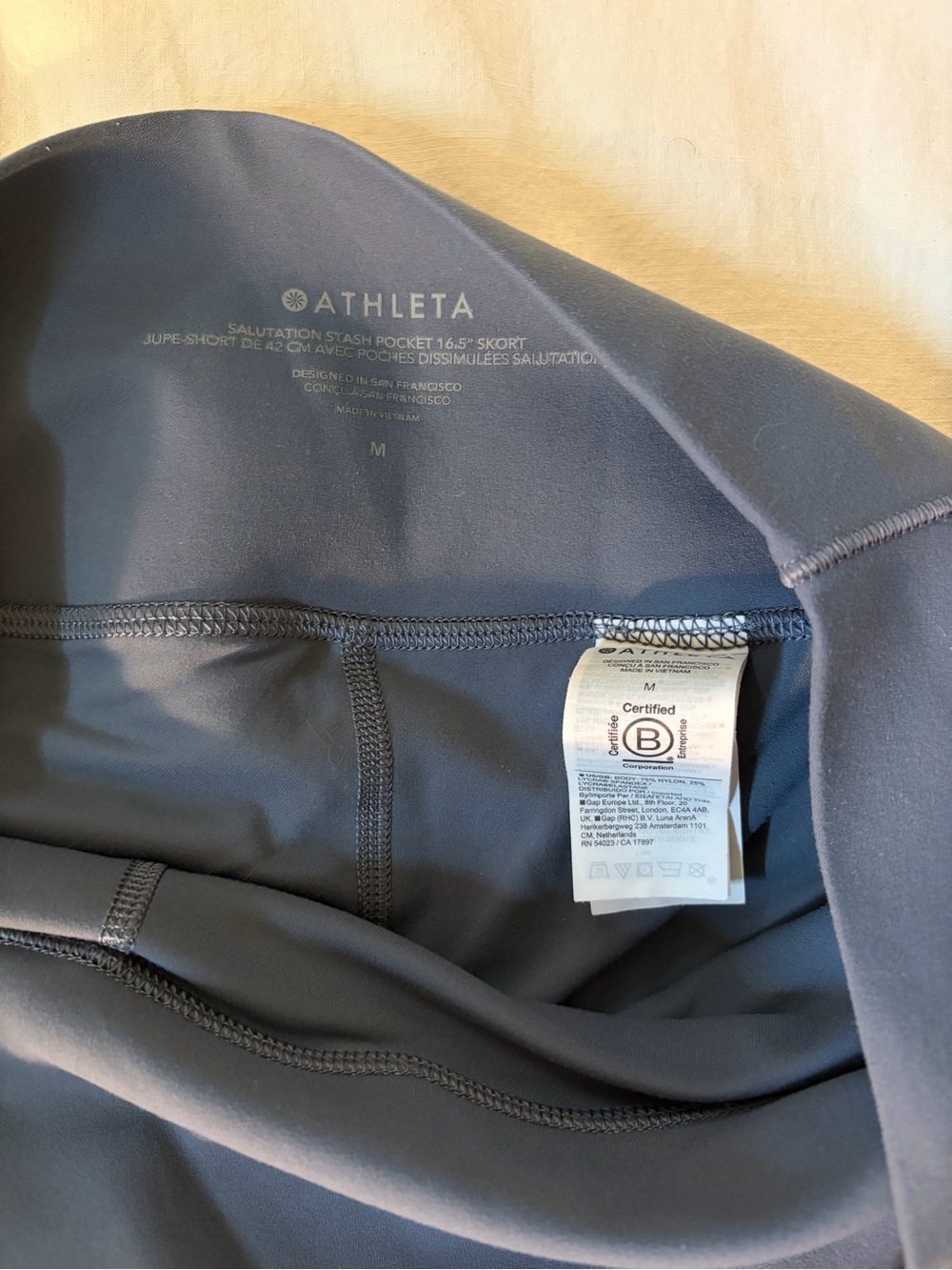 Athleta Salutation Stash Pocket 14.5" Skort M Slate Blue Medium - Picture 4 of 4